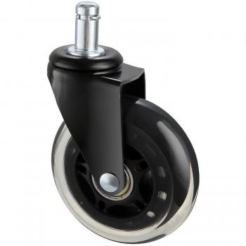Heavy-Duty Office Chair Caster Wheels Set of 5, 3 Inch (76.2 mm) for Hardwood Floors & Carpet, Universal Fit, 440 lbs Load Capacity