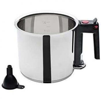 Baño María GSW 16 cm - 1,5 L - Doble Pared y Depósito - Inducción - Acero Inoxidable