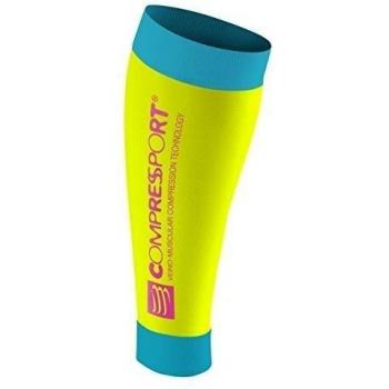 Compressport R2 - Pantorrillera unisex, color amarillo fluor, talla 2