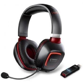 Creative sound blaster tactic 3d wrath auriculares de diadema cerrados inalambricos thx con microfono negro