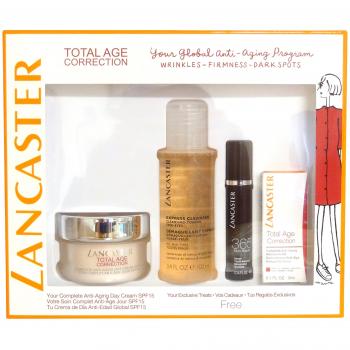 LANCASTER TOTAL AGE CORRECTION COMPLETE DAY CREAM 50 ML + SERUM 10 ML + CONTORNO OJOS 3 ML SET REGALO