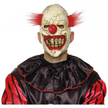 Máscara de Payaso Loco con Pelo Rojo Rubie's