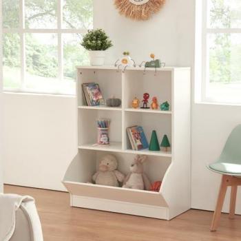 Estantería Infantil Nordanstig con 5 Compartimentos 88x67x40cm - Blanco