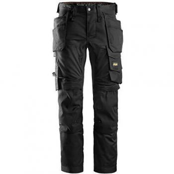 Pantalones de Trabajo Snickers 6241 Allround Work Stretch Slim Fit con Bolsillos Holster Negros