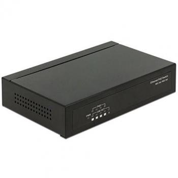 Switch Ethernet PoE+ 4 Puertos 10/100 + 1 Puerto 10/100 Delock 87682