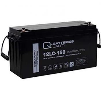 Batería AGM Deep Cycle Qbatteries 12V 160Ah 12LC-150, dimensiones 483x170x240mm, tecnología sellada