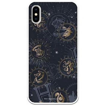 Funda Oficial de Harry Potter para iPhone X - XS con Insignias y Constelaciones, Carcasa de Silicona Flexible