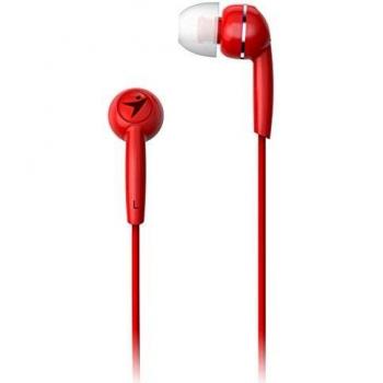 Genius Auriculares intraurales HS-M320 Intra auticular con micrófono, Color Rojo