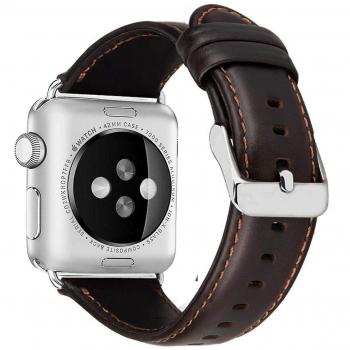 MroTech Correa compatible con Apple Watch Serie 7 6/SE 5 4 3 2 1 Pulsera de repuesto para iWatch 45mm 44mm 42mm color Retro-Kaffee