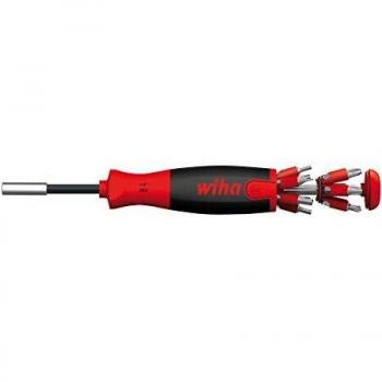 Wiha Destornillador con cargador LiftUp 25 magnético en surtido con 12 bits, de 1/4