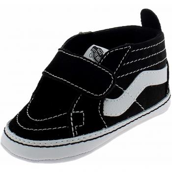 Vans Zapatillas In Sk8-hi Crib unisex para niños VN0A346P6BT1 negro (17), Tela, Plano, Velcro, Casual, moda infantil, Vans outlet 2024