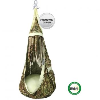 Lola Hamaca tipo cueva Loli Hopp Kids, diseño de camuflaje