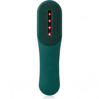 Cepillo limpiador facial de silicona con luz LED triple