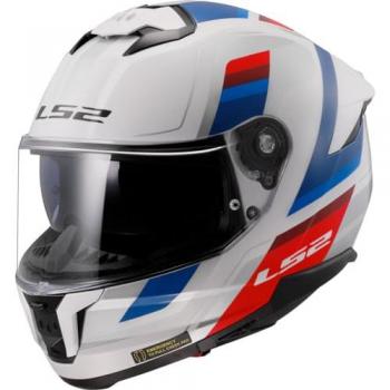 CASCO INTEGRAL LS2 FF808 STREAM II VINTAGE Blanco-Azul-Rojo