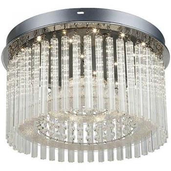 Plafoniera LED Joyce con cristales Ø 37 cm, 18W, luz neutra, diseño moderno
