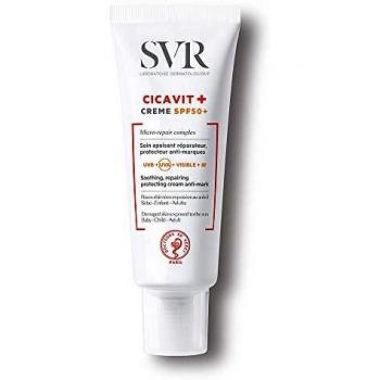 SVR Cicavit+ Sun Cream SPF50+ 40 ml - Scar Protection Precision Sunscreen, Broad Spectrum SPF 50+, Hydrating, Non-greasy, Lightweight formula, Suitable for sensitive skin, Water-resistant