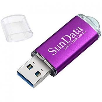 SunData Memorias USB 32GB Pen Drive USB 3.0 Flash Drive Diseño Mini Almacenamiento de Datos hasta 90MB/s,