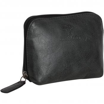 Neceser de Cuero Gusti Leder Leo Funda para Maquillaje Bolso de Belleza Cosmética Cuero de Búfalo Negro 2A5-20-6wp
