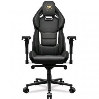 Silla Gaming Cougar Hotrod Royal Regulable en Ecopelle con Brazos, Base de 5 Ruedas y Capacidad Máxima de 136kg Negra/Dorada