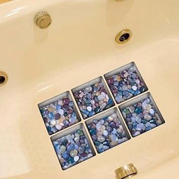 LXPAGTZ 3D creative durable resistente a la mancha alta temperatura pasta personalidad bañera baño impermeable antideslizante guijarro patrón etiqueta engomada auta-adhesivo hoja del baño tamaño 130 * 130 m m