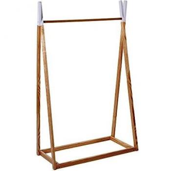 Perchero de Madera Maciza para Niños - Diseño Infantil en Marrón - Dimensiones: 78.5 x 39 x 126 cm