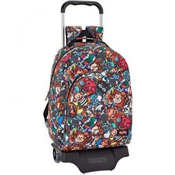 Blackfit8 Monkey Oficial Mochila Deportiva, Modelo 305 con Carro Safta 905, Multicolor, 320x420x150 mm