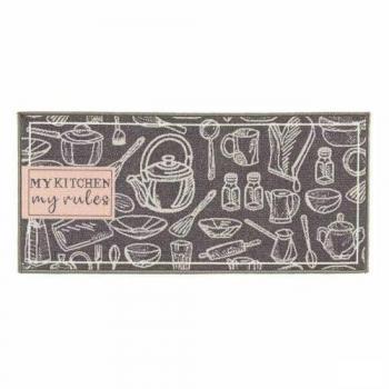KINVARA Alfombrilla My Kitchen Multiusos 40 x 90 cm (24 Unidades) - Gris - Cocina - Originalidad - Medidas Aprox