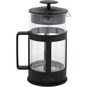 Cafetera de Émbolo Any Morning 800 ml Acero Inoxidable y Vidrio Borosilicato Fácil de Limpiar