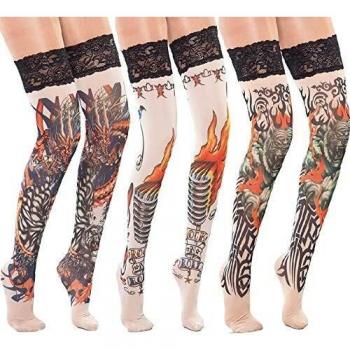 EUROCARNAVALES Medias con Tatuajes 3 Modelos Surtidos
