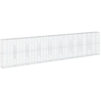 vidaXL Gabion Basket with Cover 900x50x200 cm Galvanised Iron