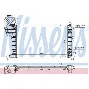 Radiador de refrigeración del motor Nissens 62686A