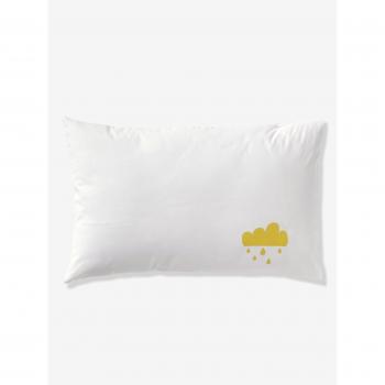 VERTBAUDET Funda de almohada bebé LLUVIA DE TERNURA GRIS CLARO LISO CON MOTIVOS 41