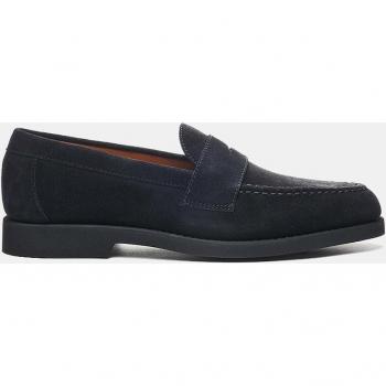 Sebago Men's Navy Blue Leather Moccasins