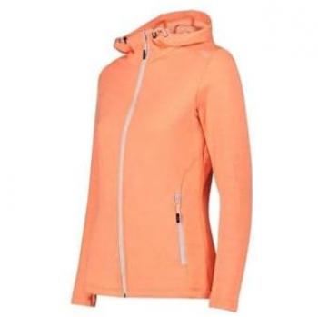 CMP Women's Fleece Hoodie Jacket - Orange - Size 44