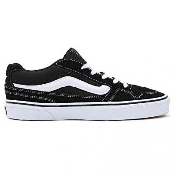 Vans Men's Caldrone Low Top Suede Skate Sneakers - Black/White - Size 12 UK / 47 EU
