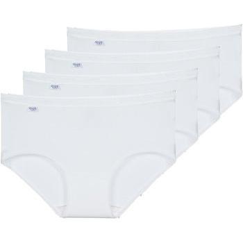 Sloggi Women's Basic+ Midi Briefs 4 Pack - White Cotton