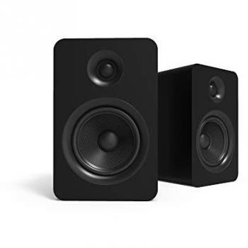 Kanto YU Passive 6 Matte Black Bookshelf Speakers with Silk Dome Tweeter and 100W Power Handling