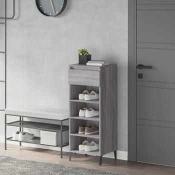 Zapatero gris Sonoma 40x36x105 cm madera multicapa