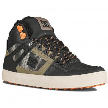 DC Shoes Botas de alta calidad Pure High-Top WC WNT - Zapatillas de skate para hombre, diseño winterised, estampado negro/verde, talla UK 9 / EU 43