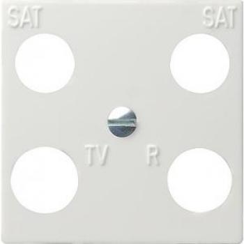 Gira 025803 Glossy White 4-Function Central Cover Plate
