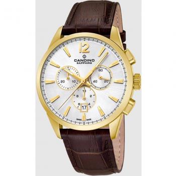 Candino - Reloj de hombre C4518 Chronos de piel marrón