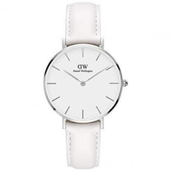 Daniel Wellington Petite Bondi, Reloj Blanco/Plateado, 32mm, Cuero, para Mujer