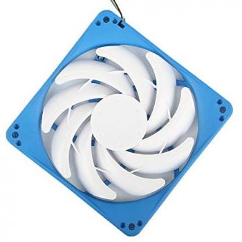 SilverStone SST-FW121 - Ventilador de refrigeración silencioso delgado de 120mm PWM para ordenador Serie FW, blanco-azul
