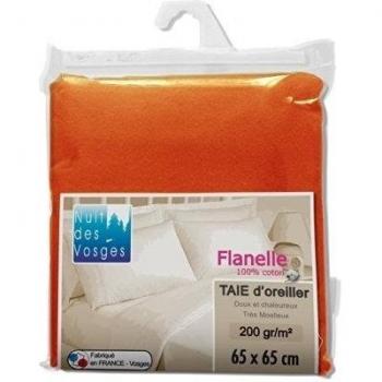 Nuit des Vosges 2228014 Caen Funda de almohada Franela lisa/Algodón Óxido 65 x 65 cm