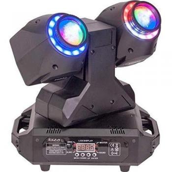 Cabezal Móvil Doble Wash & Beam 2-en-1 LED DMX 2 x 30W Ibiza