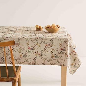 Mantel Lino Antimanchas Estampado Dafina 140x300 cm