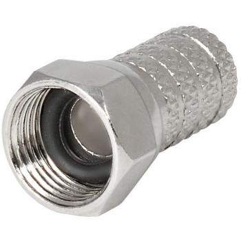 Conector F Macho Coaxial 8mm con Arandela De Goma
