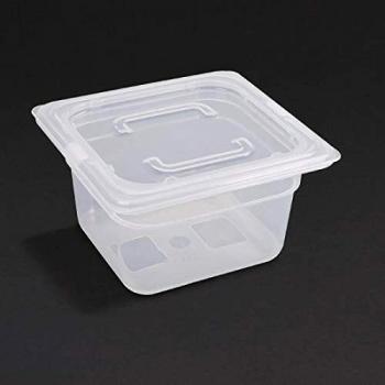 Vogue gj526 polipropileno 1/6gn cacerola con tapa, 100 mm