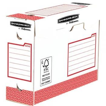 Cajas de Archivo Definitivas Fellowes Bankers Box Basic Pack de 20 - Extra Resistente A4+ 100mm - Montaje Manual - Cartón Reciclado FSC