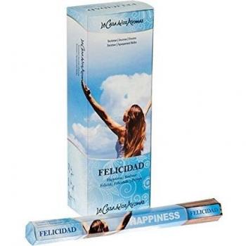 La Casa de los Aromas, set 6 packs de 20 varillas de incienso Felicidad